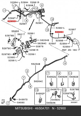 Шланг тормозной 4650A701 MITSUBISHI