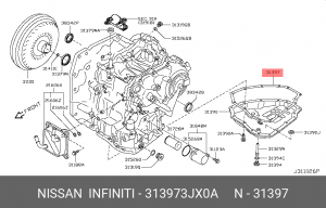 Прокладка АКПП 313973JX0A NISSAN