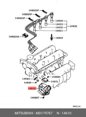 Катушка зажигания MD179787 MITSUBISHI