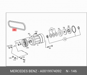 Ремень приводной A0019974092 MERCEDES BENZ