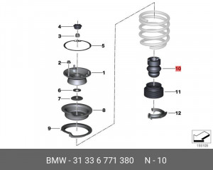 Отбойник амортизатора подвески 31 33 6 771 380 BMW