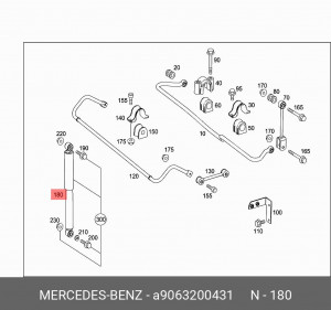 Амортизатор подвески A9063200431 MERCEDES BENZ