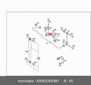 Втулка стабилизатора A 906 326 04 81 MERCEDES BENZ