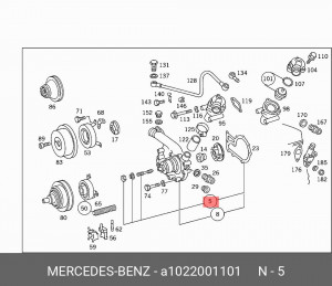Насос - помпа системы охлаждения ДВС A1022001101 MERCEDES BENZ