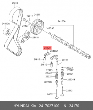 Коромысло - рокер клапана 2417027100 HYUNDAI KIA