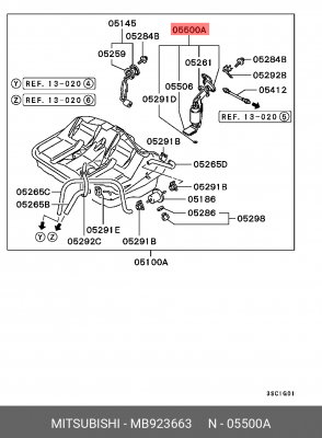 Насос электрический топливной системы в сборе MB923663 MITSUBISHI