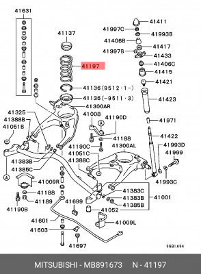 Пружина подвески MB891673 MITSUBISHI