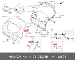Болт крепления 1125106206B HYUNDAI KIA