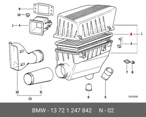 Фильтр воздушный 13 72 1 247 842 BMW