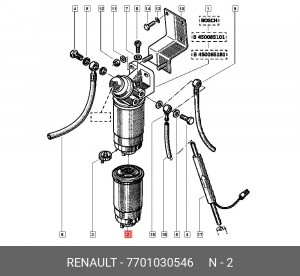 Фильтр топливный 7701030546 RENAULT