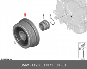 Шкив коленвала 11238511371 BMW
