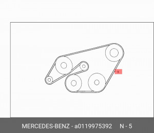 Ремень приводной A0119975392 MERCEDES BENZ