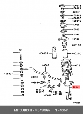 Набор для для регулировки передних стоек подвески MB430997 MITSUBISHI