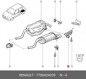 Крепление глушителя 7700424339 RENAULT