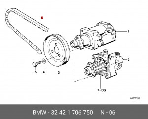 Ремень приводной 32 42 1 706 750 BMW