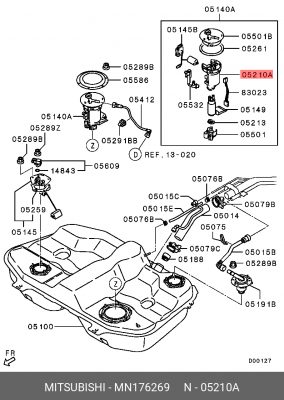 Крепление топливного бака MN176269 MITSUBISHI