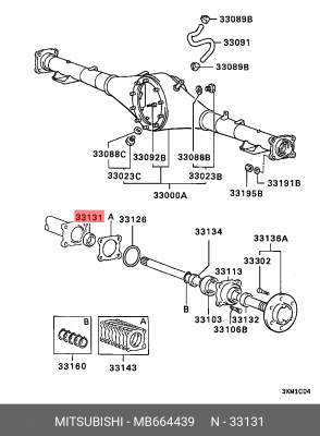 Прокладка ступицы колеса MB664439 MITSUBISHI