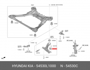 Опора шаровая подвески 54530L1000 HYUNDAI KIA