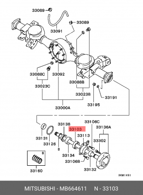 Подшипник полуоси MB664611 MITSUBISHI