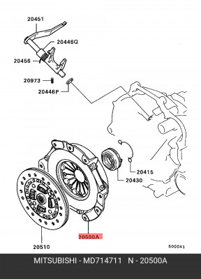 Крышка картера сцепления MD714711 MITSUBISHI
