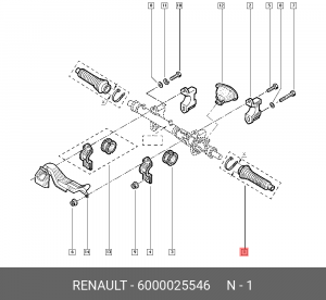 Пыльник рулевой рейки 6000025546 RENAULT