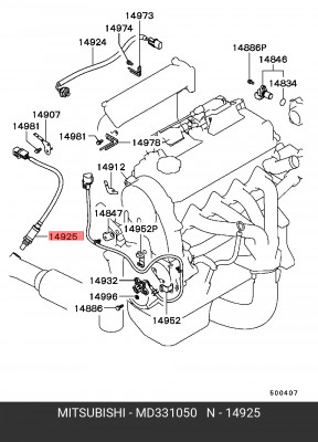 Датчик кислородный (лямбда-зонд) MD331050 MITSUBISHI