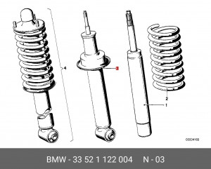 Амортизатор подвески 33 52 1 122 004 BMW