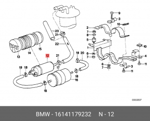 Насос электрический топливной системы 16 14 1 179 232 BMW