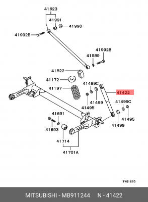Амортизатор подвески MB911244 MITSUBISHI