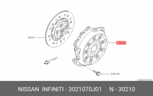Корзина сцепления 30210-70J01 NISSAN