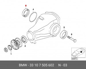 Сальник 33 10 7 505 602 BMW