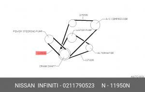 Ремень приводной 02117-90523 NISSAN
