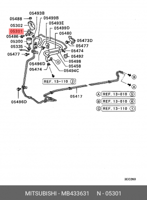 Корпус топливного фильтра MB433631 MITSUBISHI