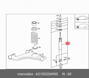 Амортизатор подвески A2103234900 MERCEDES BENZ
