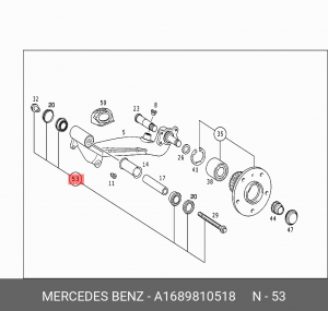 Подвеска задняя (ремкомплект) A 168 981 05 18 MERCEDES BENZ