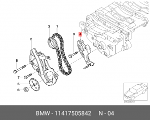 Натяжитель цепи ГРМ 11 41 7 505 842 BMW