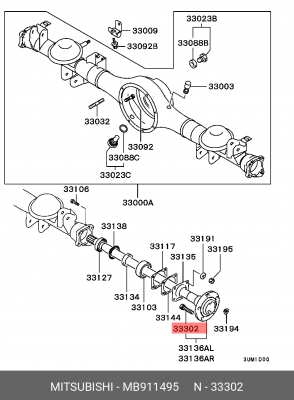 Шпилька ступицы колеса MB911495 MITSUBISHI