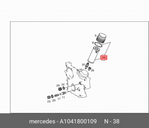 Фильтр масляный двигателя A 104 180 01 09 MERCEDES BENZ