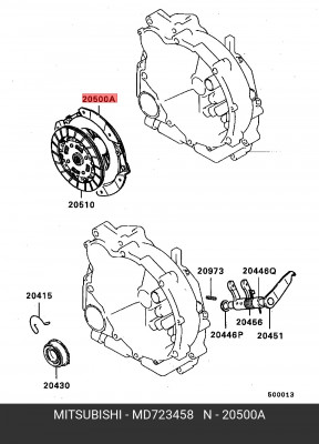 Крышка картера сцепления MD723458 MITSUBISHI