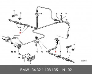 Шланг тормозной 34 32 1 108 135 BMW