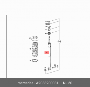 Амортизатор подвески A2033200031 MERCEDES BENZ