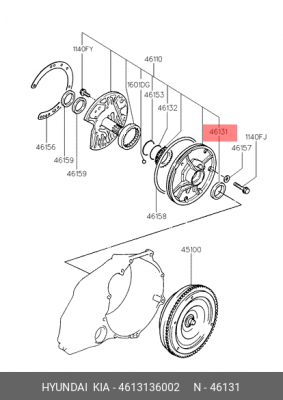 Сальник первичного вала АКПП 4613136002 HYUNDAI KIA