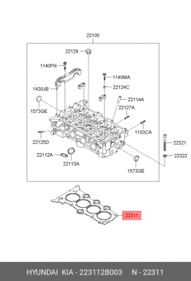 Прокладка ГБЦ 223112B003 HYUNDAI KIA