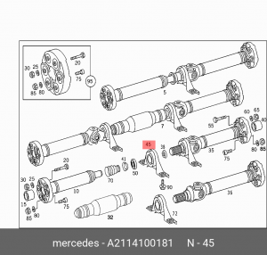 Опора карданного вала A 211 410 01 81 MERCEDES BENZ