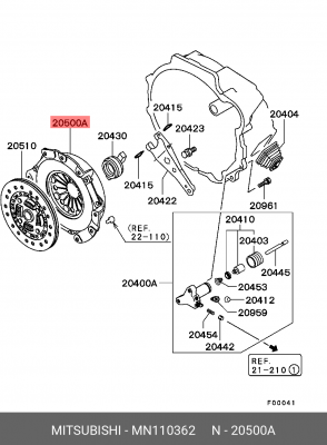Крышка картера сцепления MN110362 MITSUBISHI