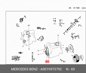 Ремень приводной A0019973792 MERCEDES BENZ