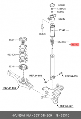 Амортизатор подвески 553101H200 HYUNDAI KIA