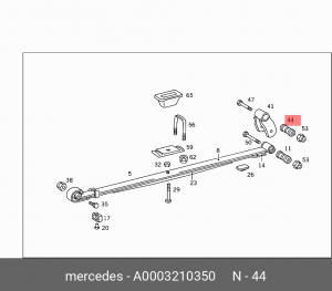 Сайлентблок - втулка рессоры A 000 321 03 50 MERCEDES BENZ