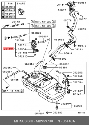 Насос электрический топливной системы MB959730 MITSUBISHI