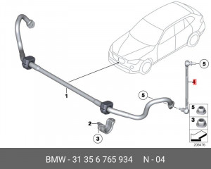 Стойка стабилизатора 31 35 6 765 934 BMW